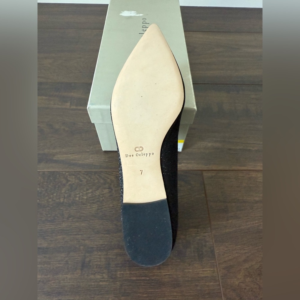Dee Ocleppo Embellished Glitter Pointed Flats - Picture 14 of 14